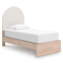  Size_Twin  -- Arloster Upholstered Panel Bed IMAGE 1
