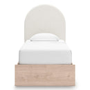  Size_Twin  -- Arloster Upholstered Panel Bed IMAGE 2