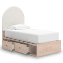  Size_Twin  -- Arloster Upholstered Panel Bed with Storage IMAGE 2