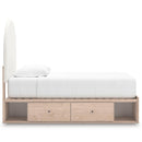  Size_Twin  -- Arloster Upholstered Panel Bed with Storage IMAGE 4