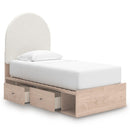  Size_Twin  -- Arloster Upholstered Panel Bed with Storage IMAGE 2
