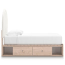  Size_Twin  -- Arloster Upholstered Panel Bed with Storage IMAGE 4