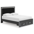  Zuraleus PCB3380B4 Queen Upholstered Panel Storage Bed IMAGE 1