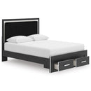  Zuraleus PCB3380B4 Queen Upholstered Panel Storage Bed IMAGE 2