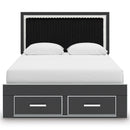  Zuraleus PCB3380B4 Queen Upholstered Panel Storage Bed IMAGE 3