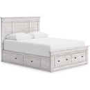  Size_Queen  -- Makidern Panel Bed with Storage IMAGE 1