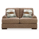  Manufacturer Color_Pecan  -- Jayne Park Stationary Fabric Loveseat IMAGE 2
