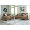 Manufacturer Color_Pecan  -- Jayne Park Stationary Fabric Loveseat IMAGE 5