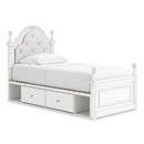  Size_Twin  -- Kozlani PCB1819B9 Twin Upholstered Panel Storage Bed IMAGE 1