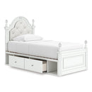  Size_Twin  -- Kozlani PCB1819B9 Twin Upholstered Panel Storage Bed IMAGE 2