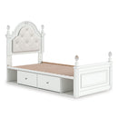  Size_Twin  -- Kozlani PCB1819B9 Twin Upholstered Panel Storage Bed IMAGE 7