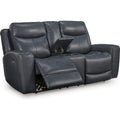  Manufacturer Color_Admiral  -- Next Move Power Reclining Leather Match Loveseat with Console IMAGE 1