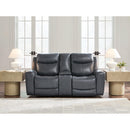  Manufacturer Color_Admiral  -- Next Move Power Reclining Leather Match Loveseat with Console IMAGE 7