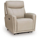  Signature Design by Ashley Pincara Power Leather Match Recliner PCU1380042 IMAGE 1